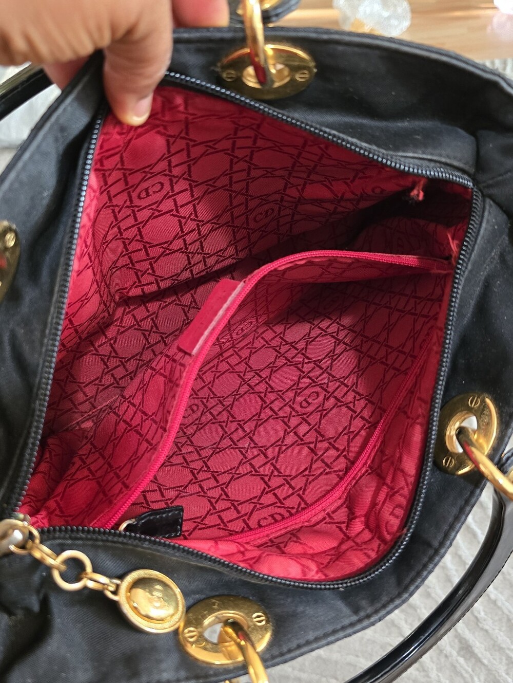 Christian Dior Lady Dior Cannage Quilt Nylon Bag - Picture 13 of 15